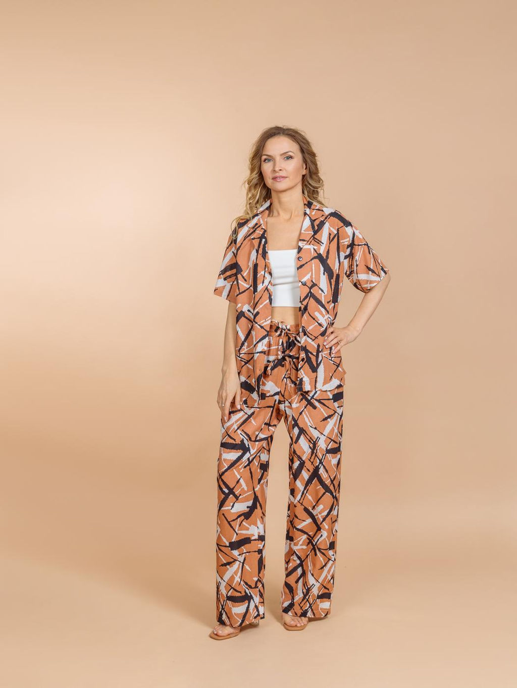 Брючный костюм (вискоза,лен) №25-208-2 (Лето-2025) - Ганг фото 2