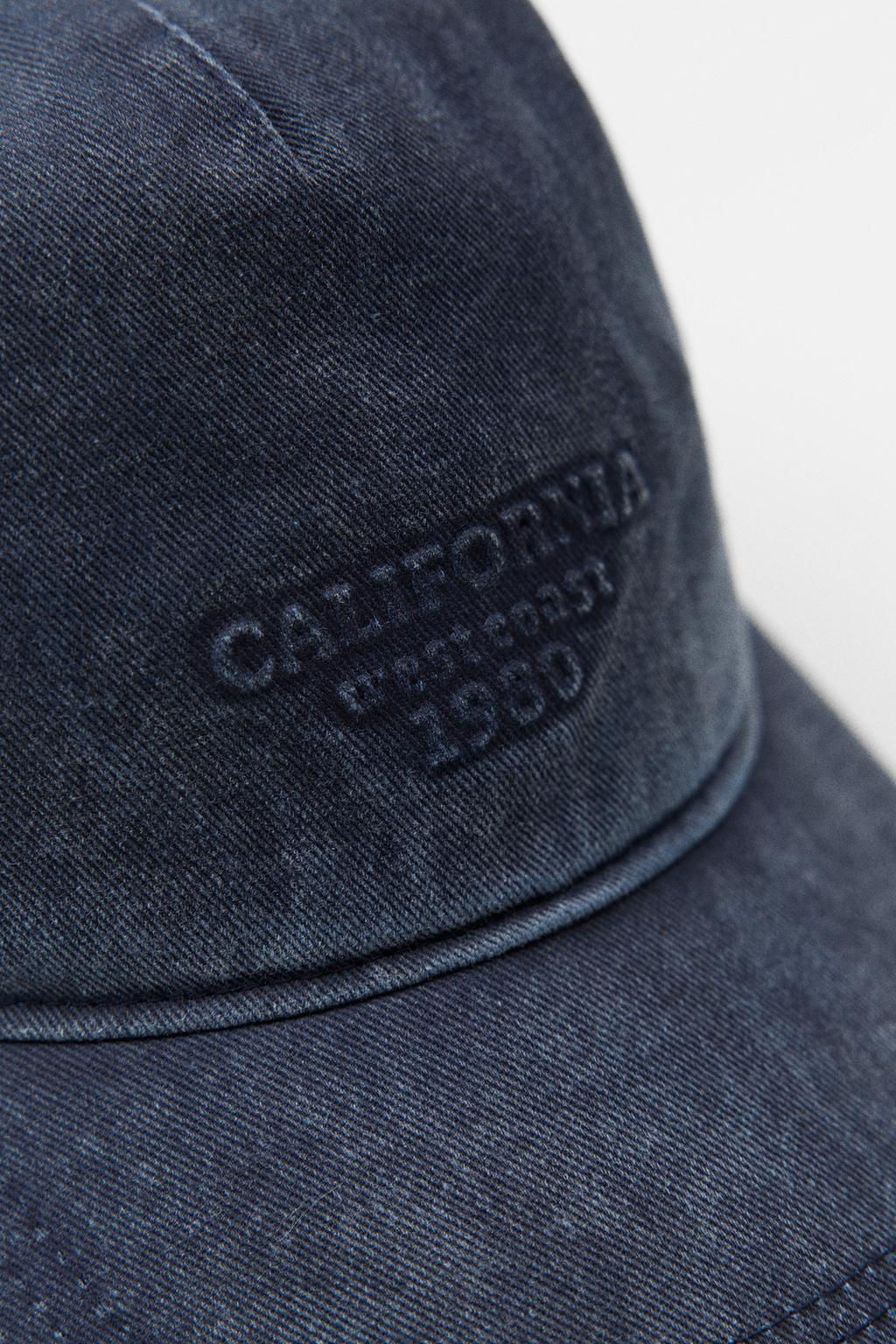 TWILL CAP WITH RAISED SLOGAN - Zara фото 5
