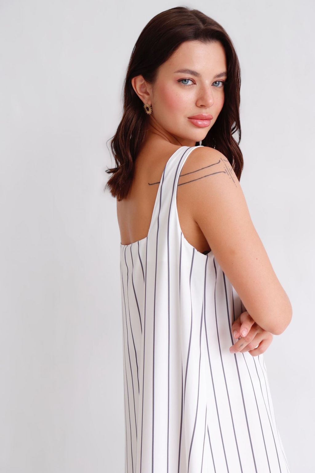 Martichelli Платье белое в полоску  фото 8