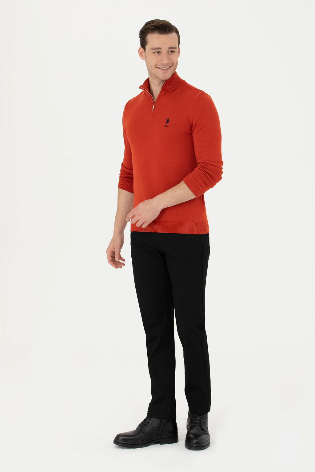 U. S. Polo Assn / Мужские черные брюки из плотной ткани - U.s. polo assn фото 3