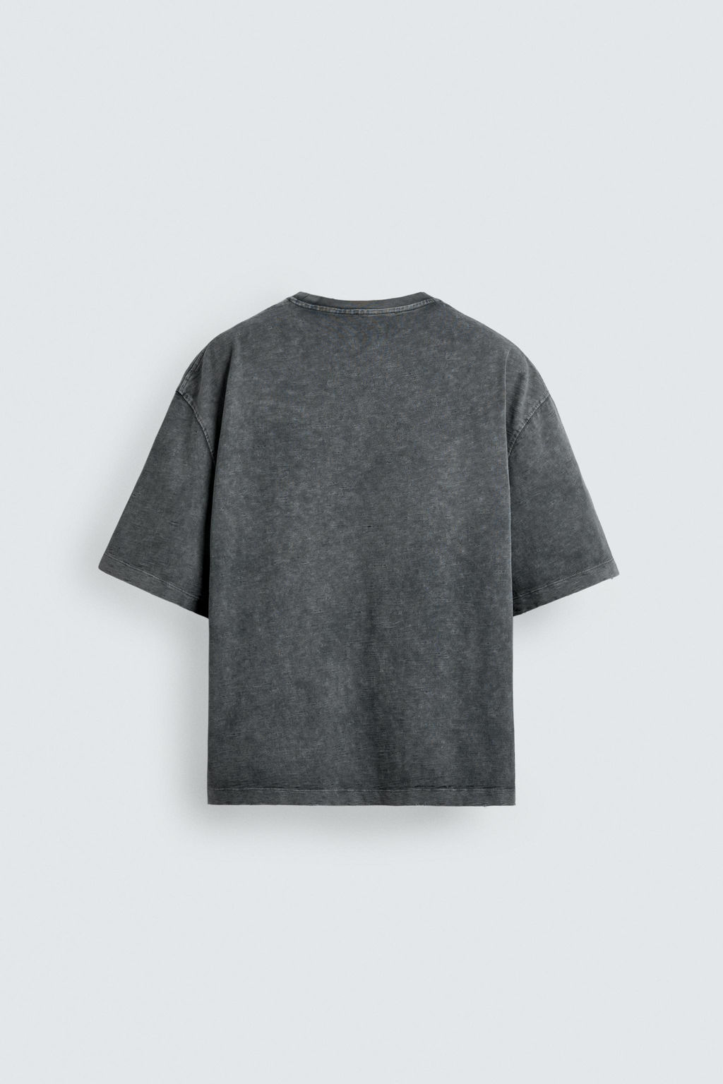 CAMISETA RELAXED FIT ESTRUCTURA FLAM? LAVADO / Antracita oscuro - Zara фото 16