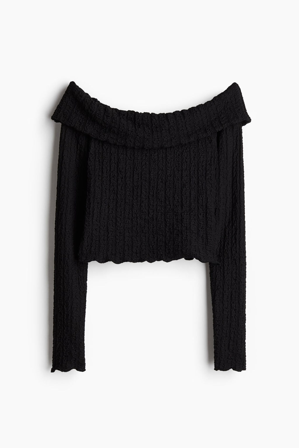 Top off-the-shoulder con textura - H&m фото 5