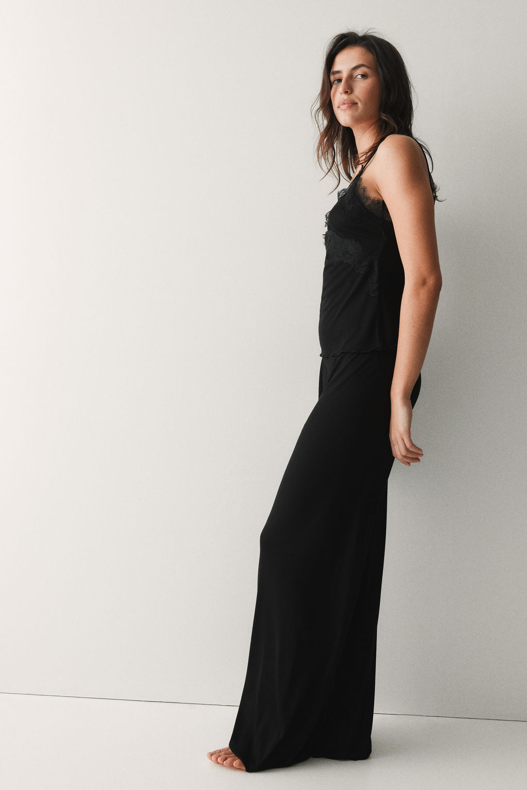 Pijama de punto con ribete de encaje - H&m фото 4