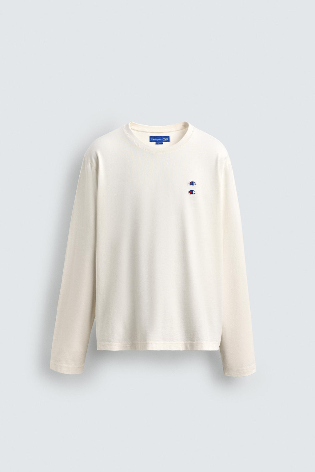 CHAMPION ® X ZARA LONG SLEEVE PATCH T-SHIRT  фото 7