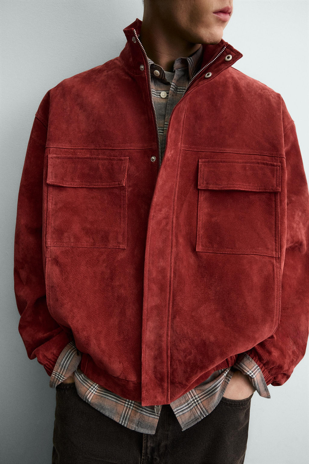 RELAXED FIT LEATHER JACKET - Zara фото 16