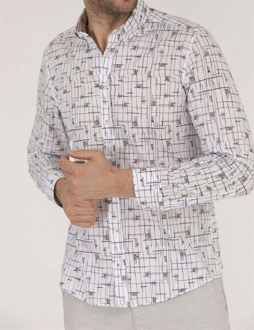 Kahverengi Slim Fit Uzun Kollu G_mlek - Pierre cardin фото 6