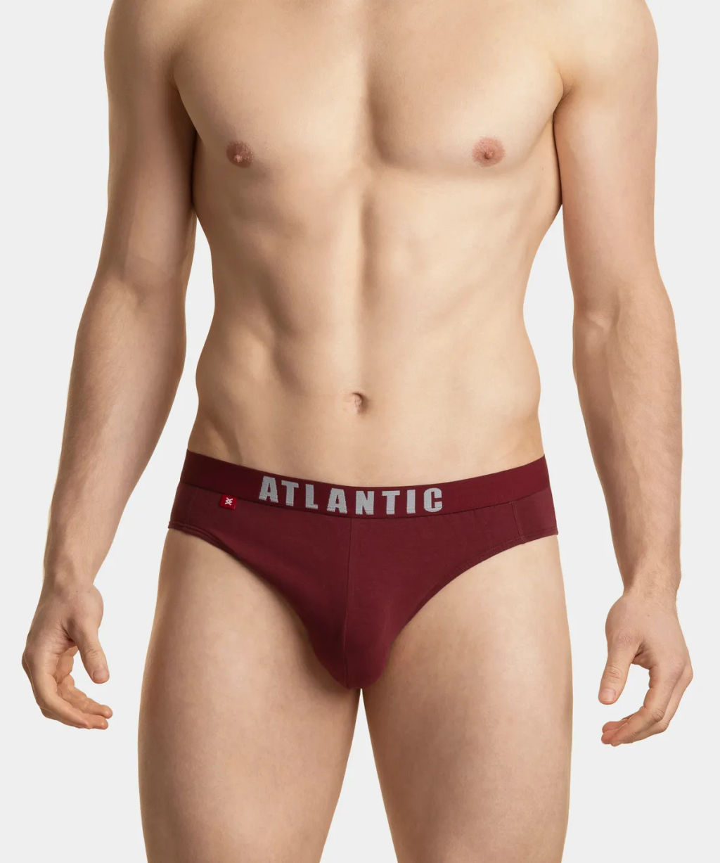 ATLANTIC 3MP-094/01 Трусы спорт Solid - набор 3 шт. темно-синий + каберне + графитовый  фото 2
