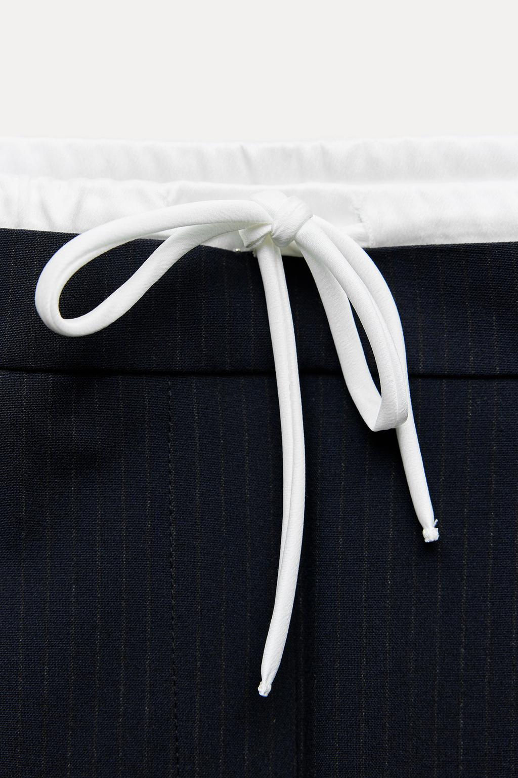 WIDE-LEG TROUSERS WITH DOUBLE WAISTBAND - Zara фото 13