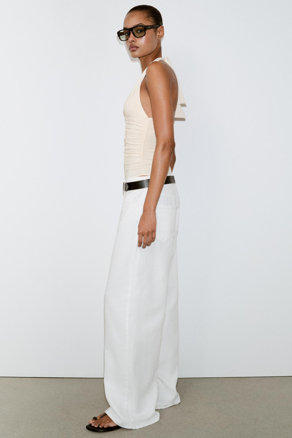 BODY POLIAMIDA DRAPEADO / Crudo - Zara фото 5