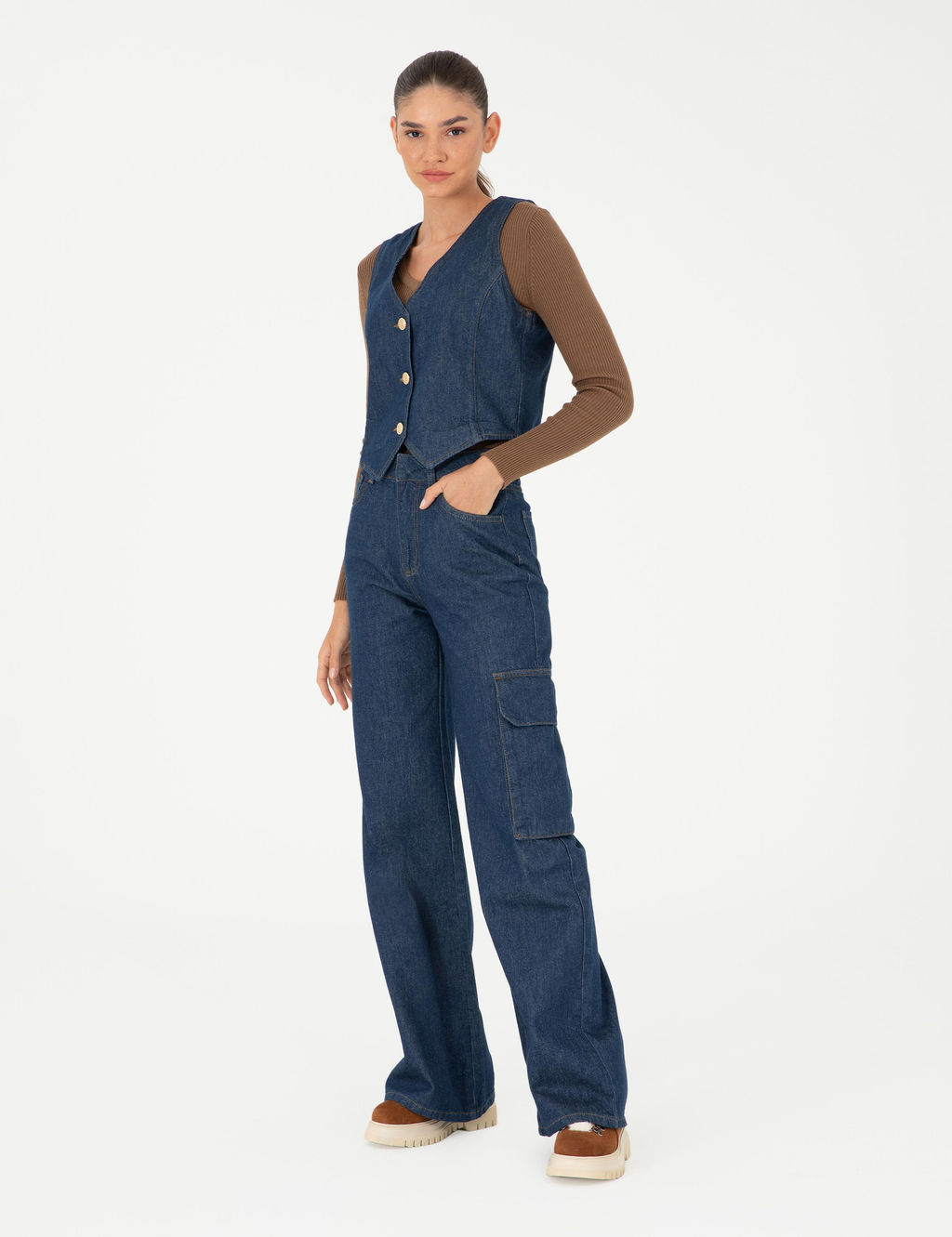 _ndigo Loose Fit Jean Pantolon - Pierre cardin фото 3