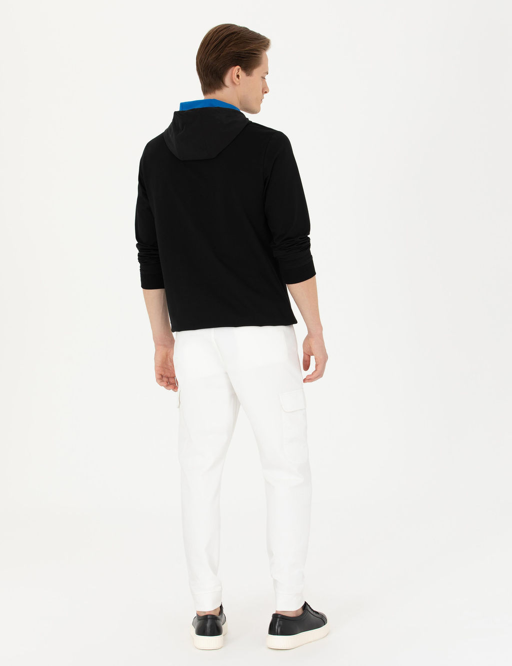 Beyaz Jogger Fit Kargo Cepli E_ofman Alt_