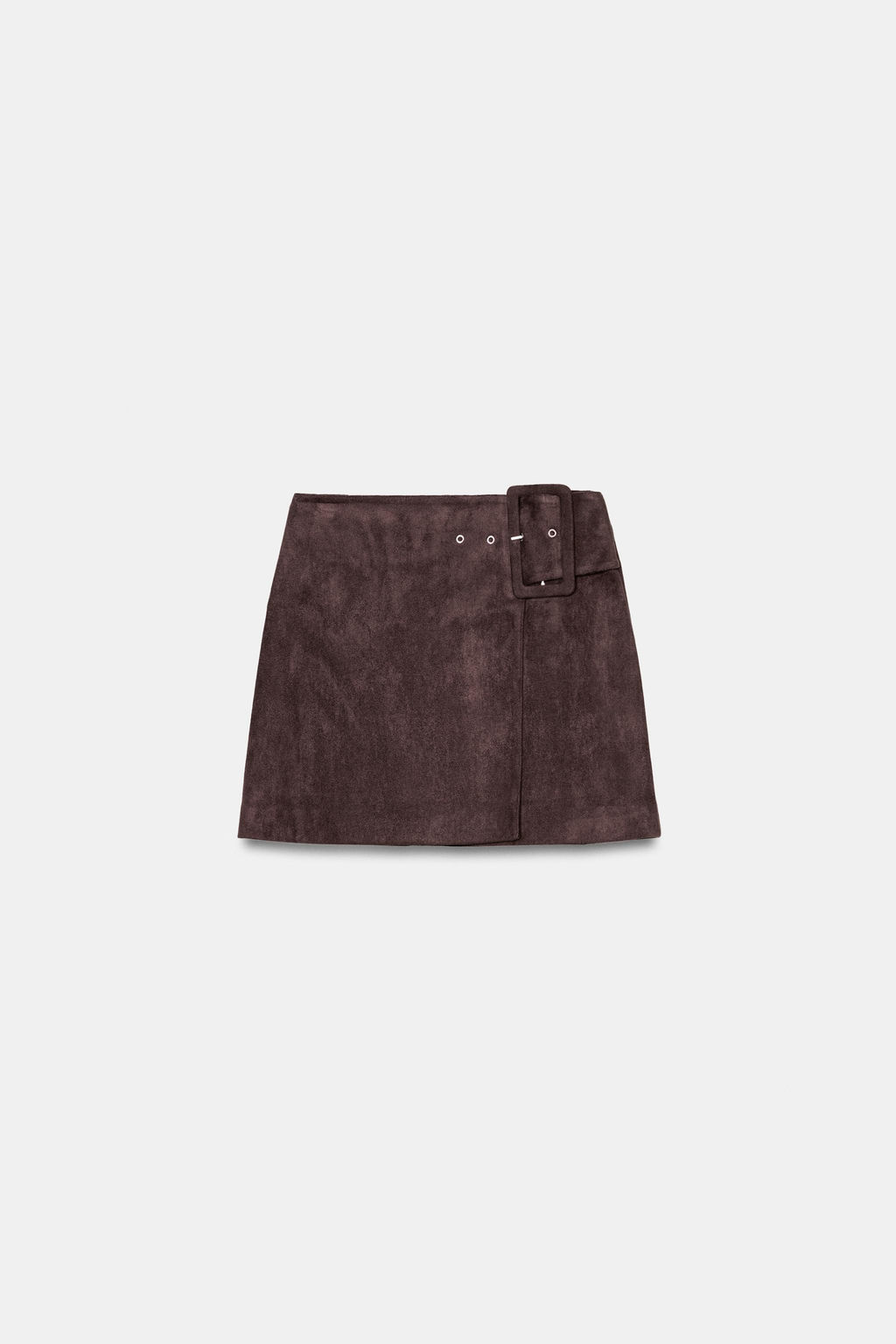 FAUX SUEDE MINI SKIRT WITH BUCKLE - Zara фото 8