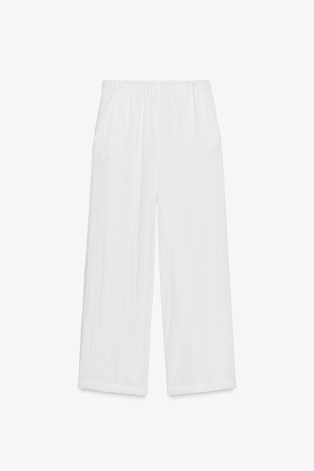 RUSTIC WIDE-LEG TROUSERS - Zara фото 5