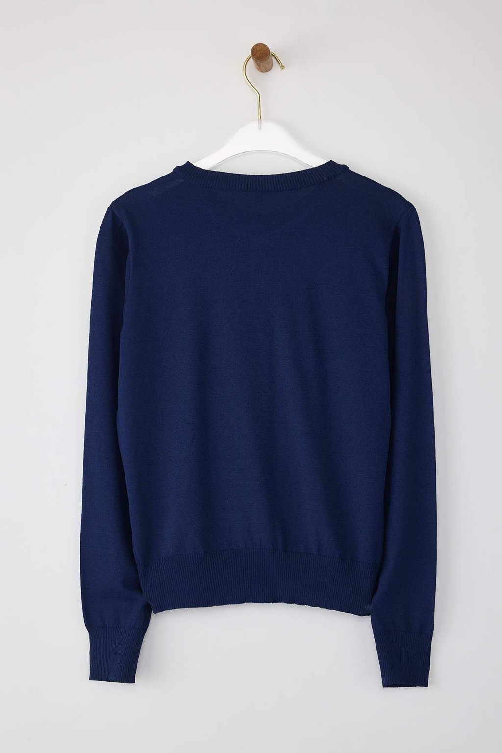 Sar? Premium/Ozel Iplik Merserize Gorunumlu Bisiklet Yaka Basic Triko H?rka TWOAW26HI00095 - Trendyolmilla фото 10