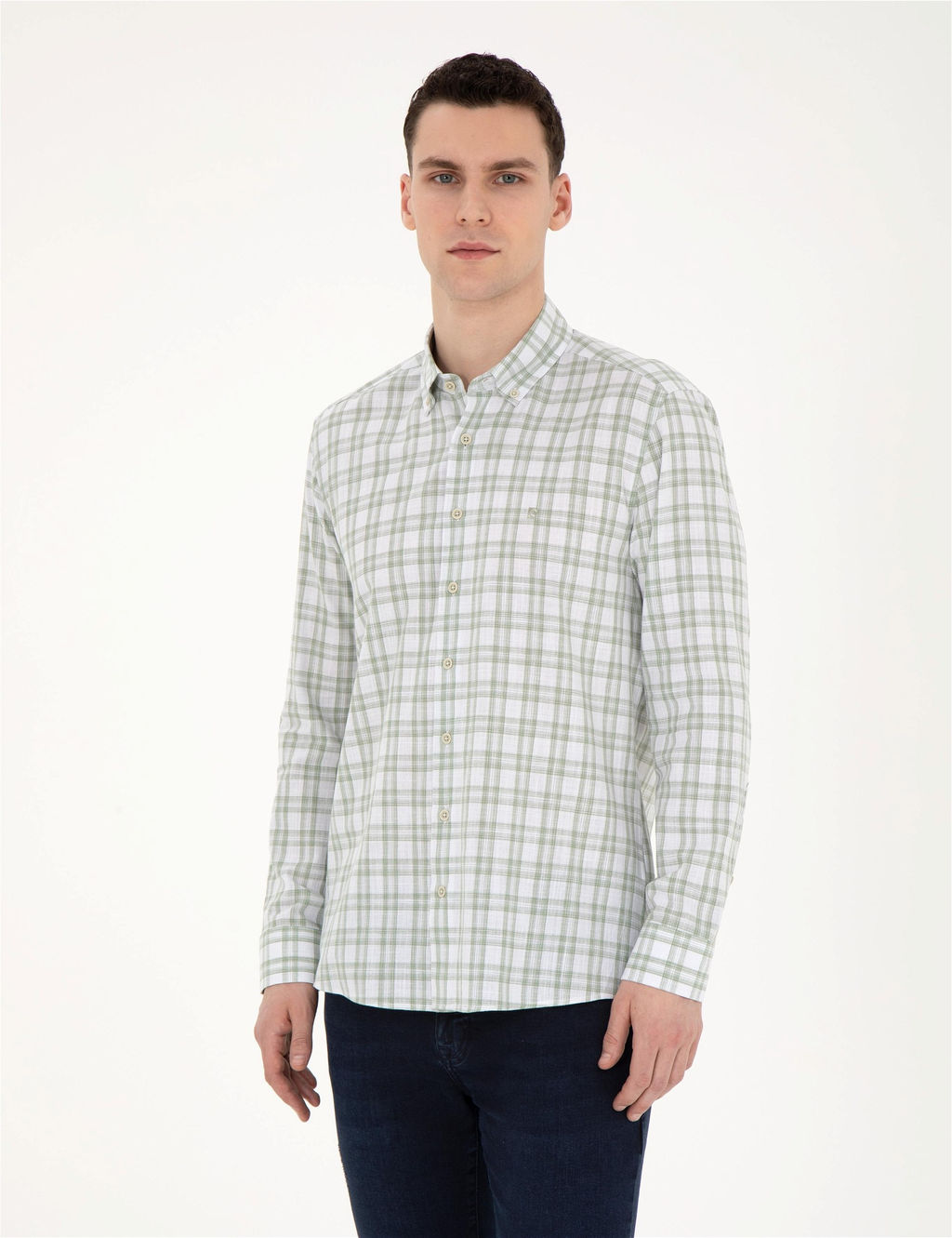 Ye_il Regular Fit Uzun Kollu G_mlek - Pierre cardin фото 3