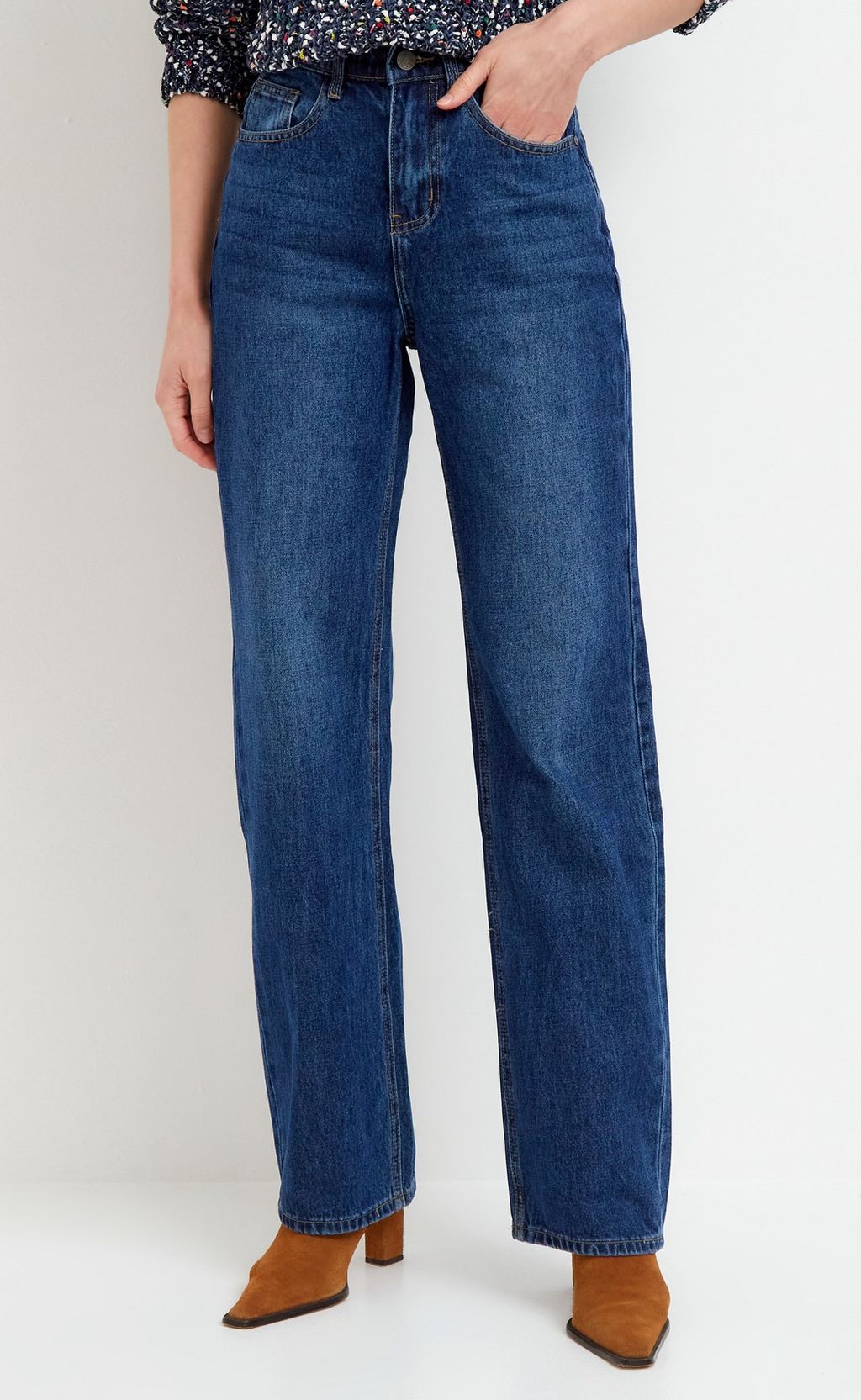 Джинсы F022-0152 d.blue - Fine joyce фото 2