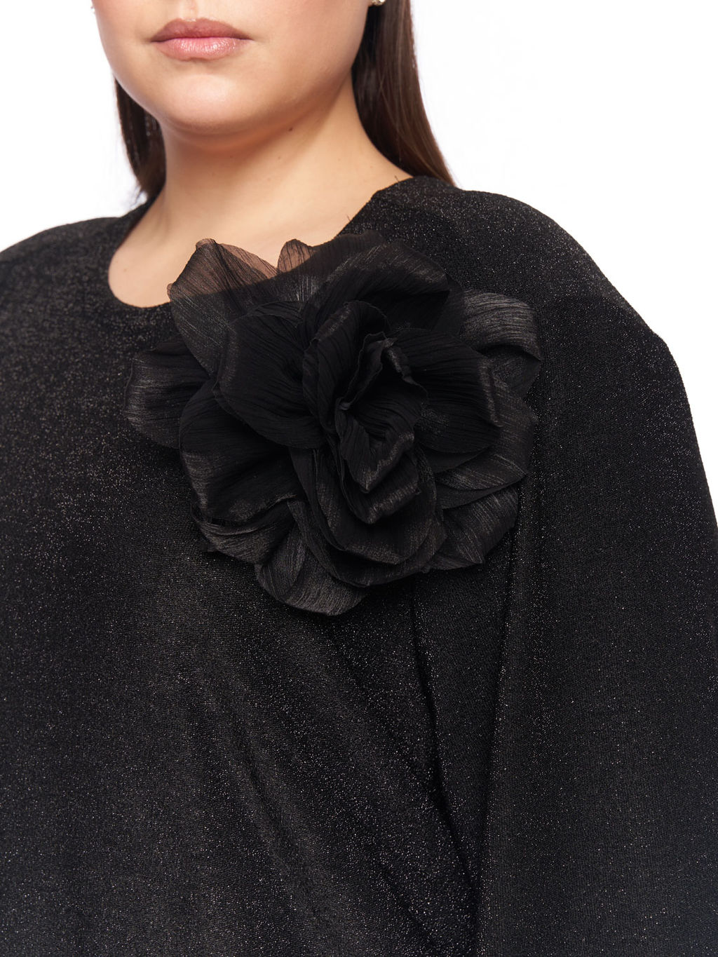 Черное платье с люрексом PP51727BLK01 - Артесса фото 4