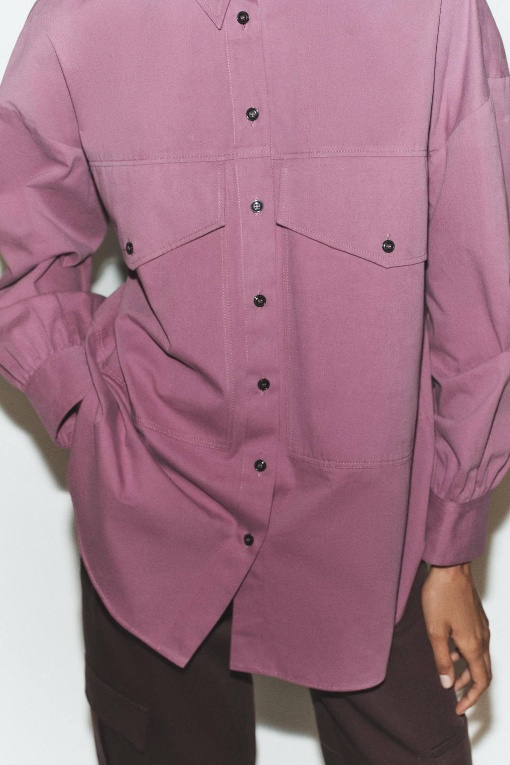 OVERSIZE HIGH-NECK SHIRT - Zara фото 15