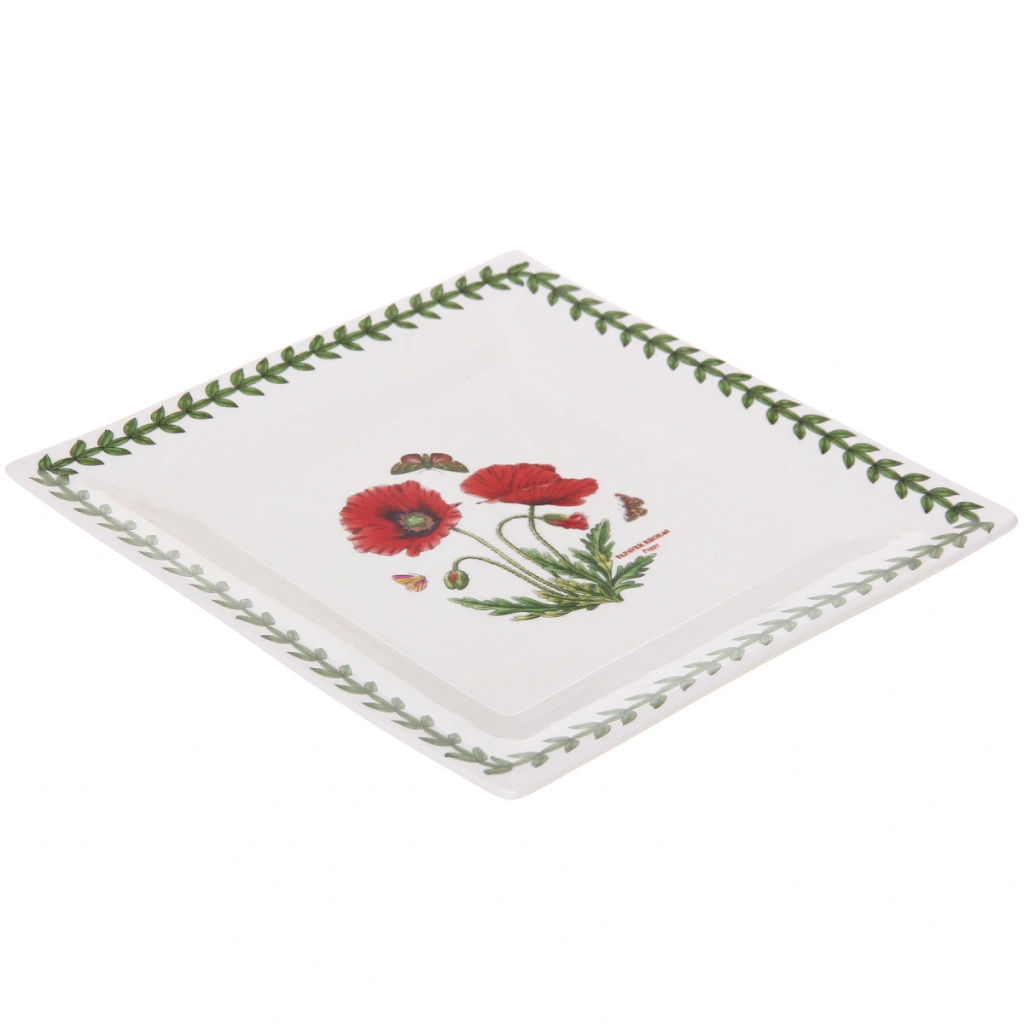 Тарелка керамическая "Цветочная грация" 20*20см, маки