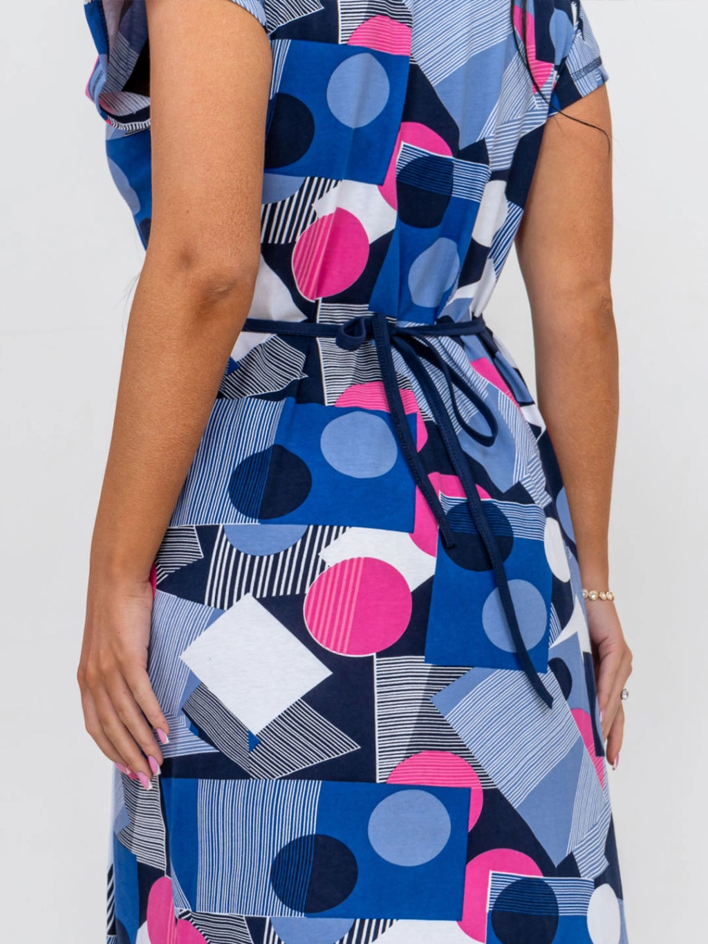 Халат женский, цвет голубой синий розовый