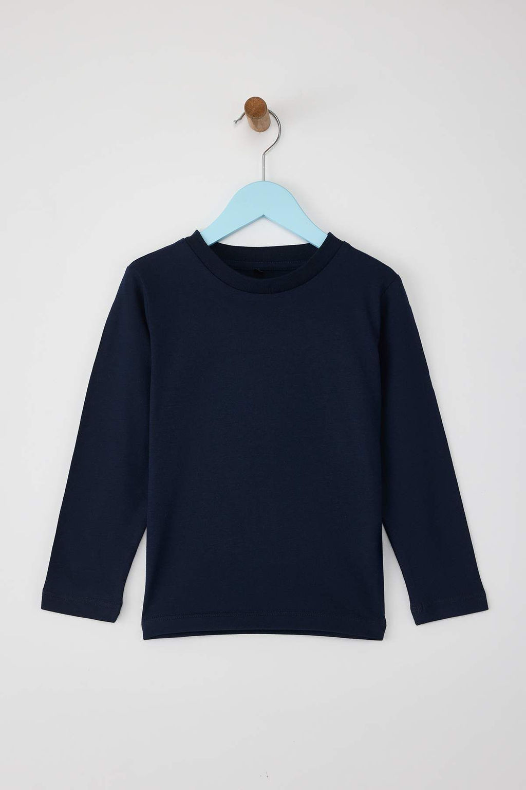 Lacivert-Bordo-Ekru 3lu Unisex Cocuk 100% Pamuk Duz Regular Orme T-Shirt TKDAW26TS00004 - Trendyolmilla фото 16