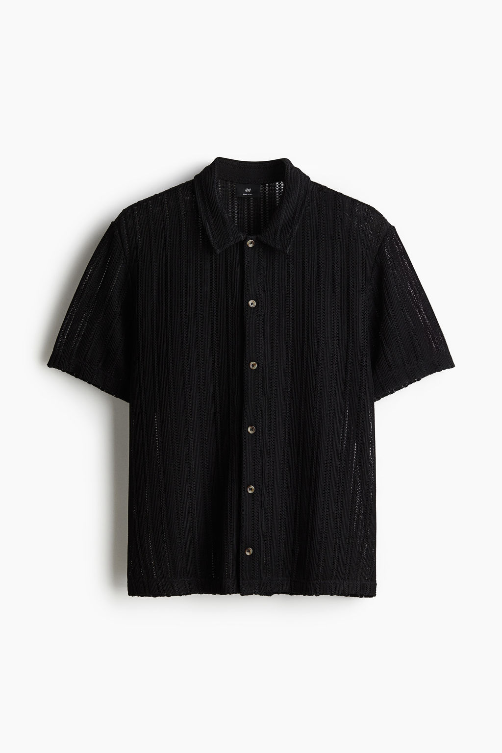 Camisa efecto crochet Regular Fit - H&m фото 2