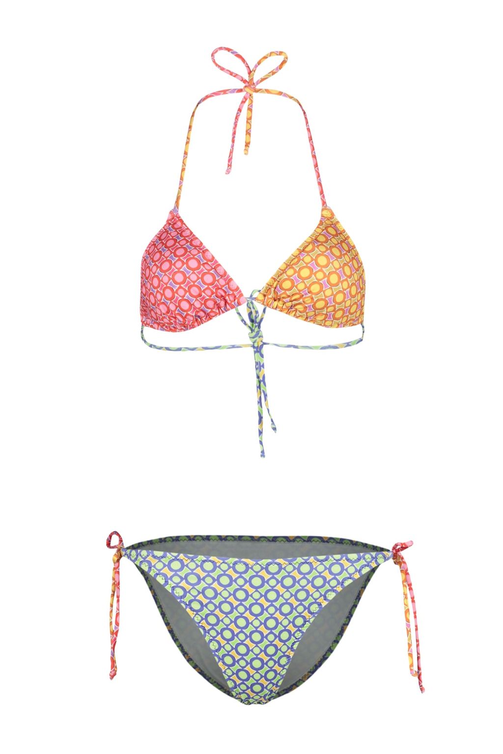 TRENDYOLMILLA Geometrik Desenli Ucgen Baglamal? Regular Bikini Tak?m? TBESS22BT0002  фото 13