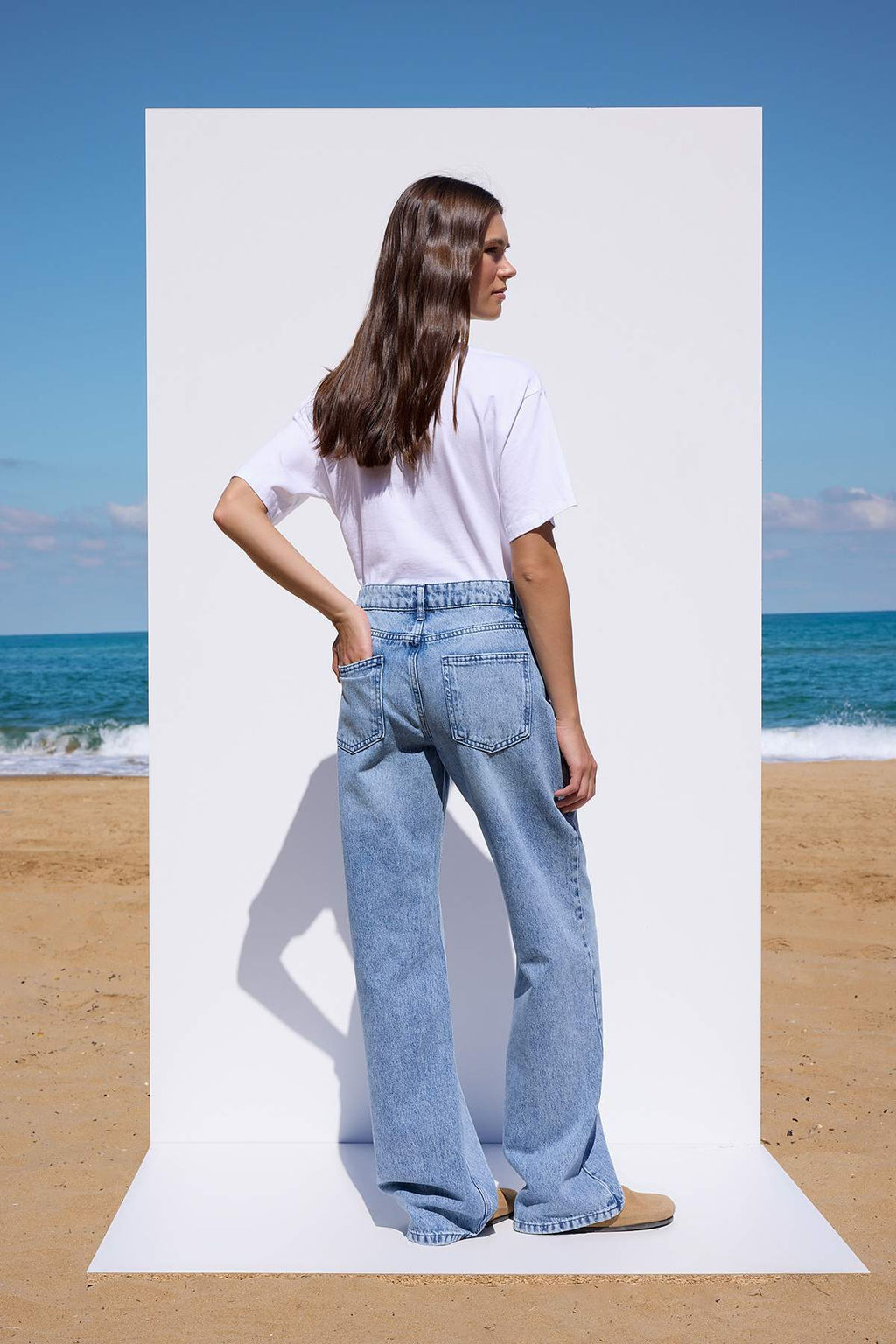 More Sustainable Mavi Rejeneratif Pamuk Normal Bel Wide Leg Palazzo Jeans TWOAW26JE00217 - Trendyolmilla фото 4