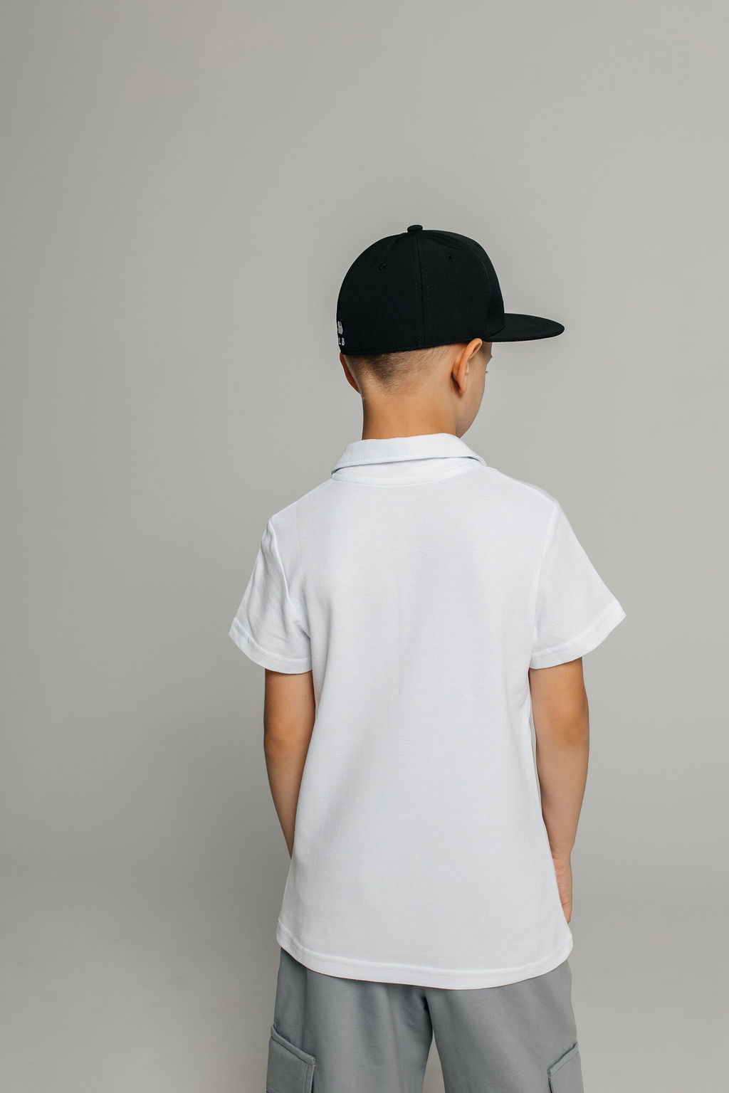 Футболка Поло д/м,кор.рук., цвет белый, 100% х/б - 5+ фото 2