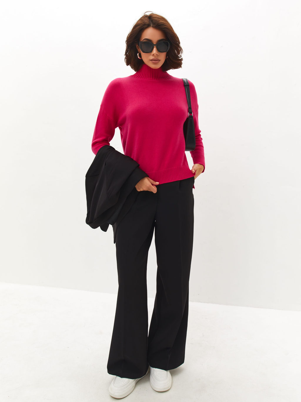 Свитер Дейн (фуксия) One Size - Nadi bordo фото 10