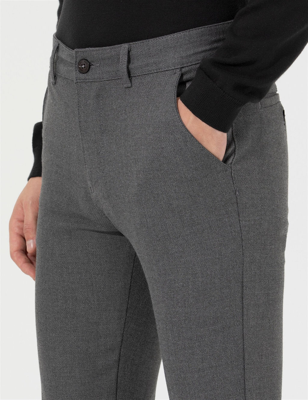 Gri Slim Fit Kanvas Pantolon - Pierre cardin фото 6