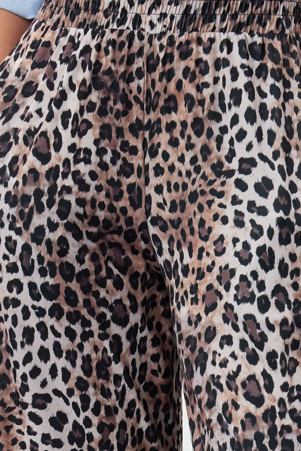 Leopar Bask?l? Wide Leg/Rahat Kesim Yuksek Bel Esnek Pantolon TWOSS23PL00129