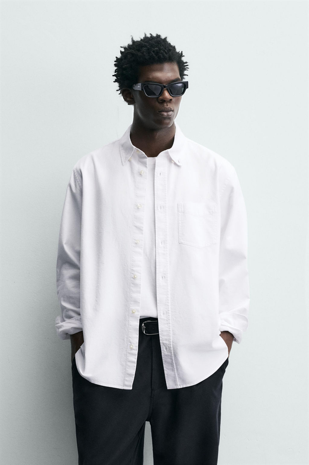 CAMISA ESTRUCTURA OXFORD / Blanco - Zara фото 2