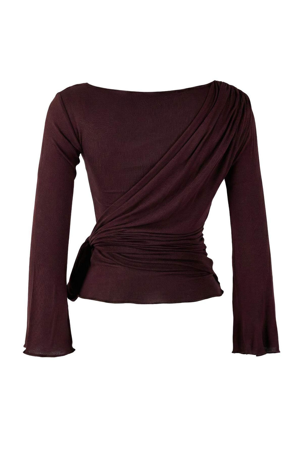 Kahverengi Transparan Regular/Normal Kal?p Baglama Detayl? Premium Yumusak Orme Bluz TWOSS26BZ00041 - Trendyolmilla фото 2