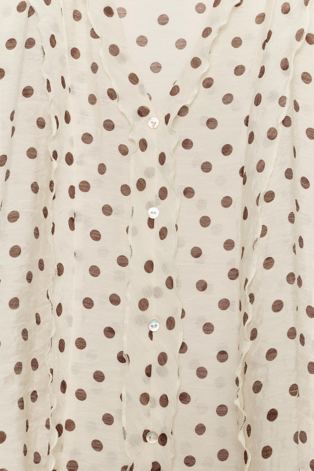 BLUSA LUNARES VOLANTES / Crudo / Marr?n - Zara фото 7