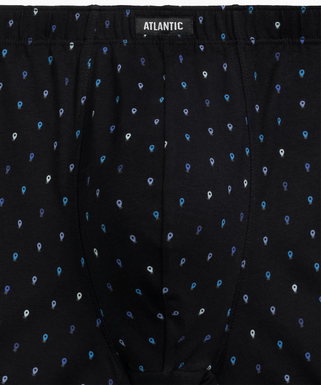 ATLANTIC 3MH-220 Трусы шорты Navigation - набор 3 шт. черный + темно-голубой + черный  фото 6