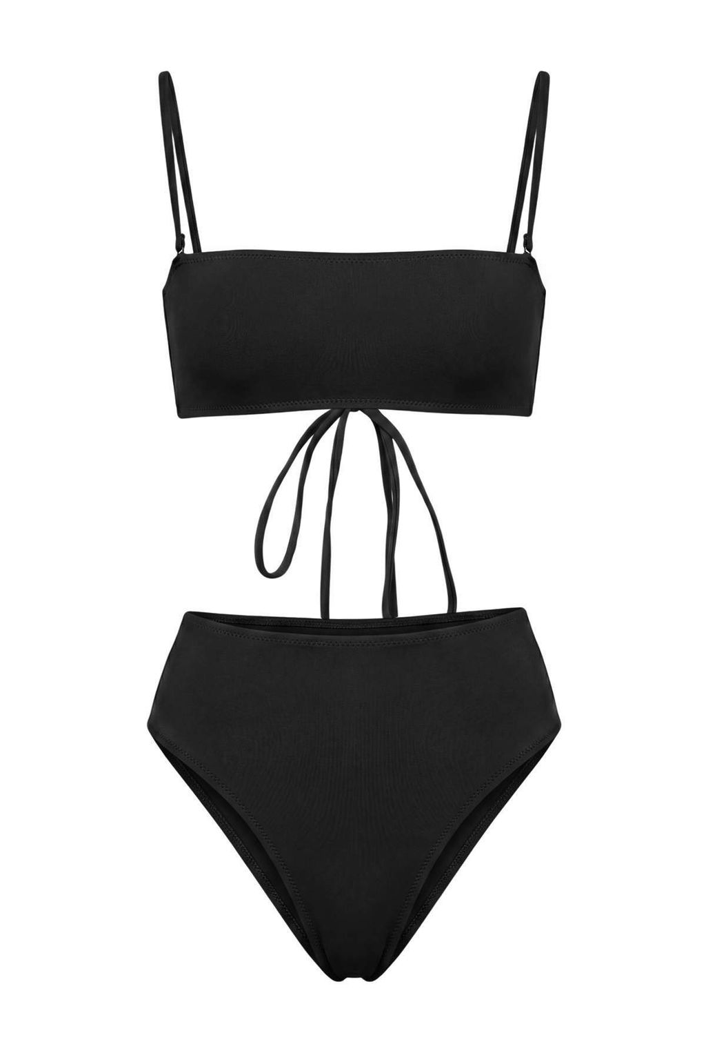 Siyah Straplez Kapl_ High Leg Regular Bikini Tak_m_ TBESS26BT00139 - Trendyolmilla фото 4