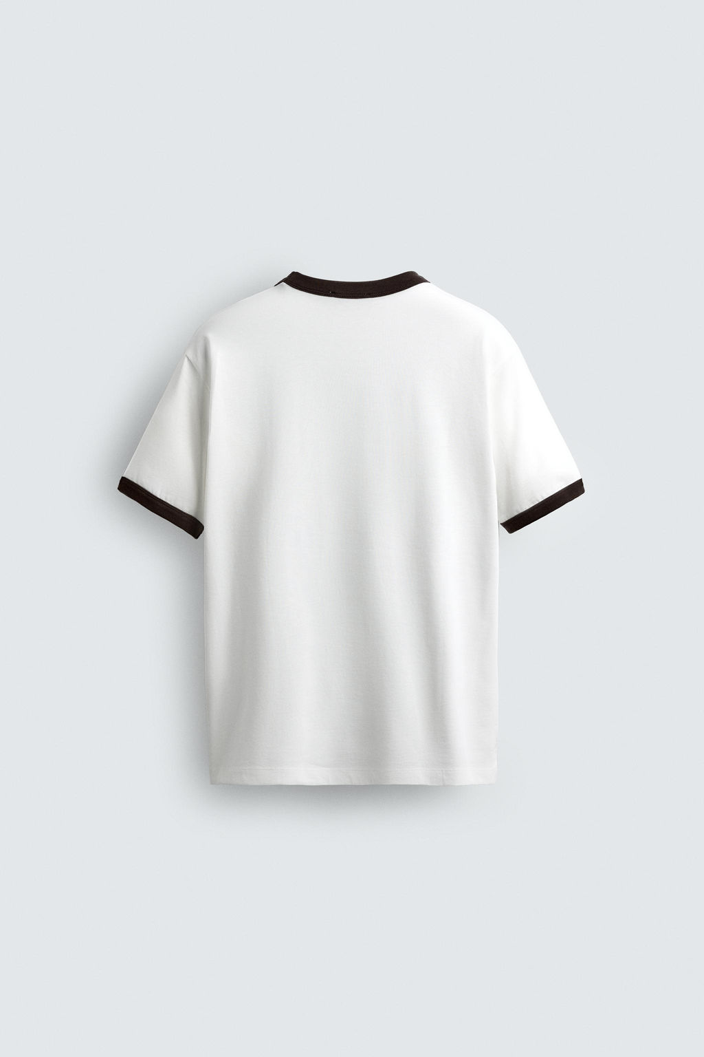 CONTRAST SLOGAN RIB T-SHIRT - Zara фото 8