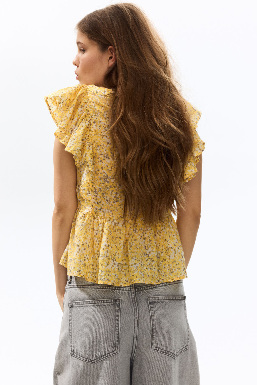 Frill-trimmed cotton top - H&m фото 7