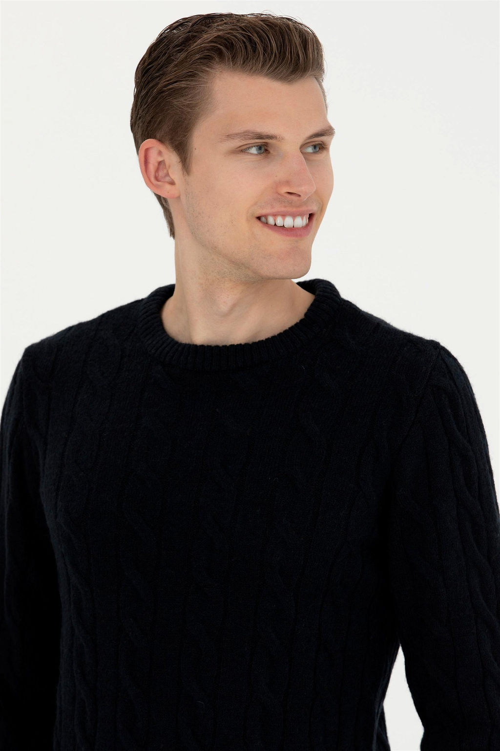 Мужской темно-синий меланжевый свитер - U.s. polo assn фото 9