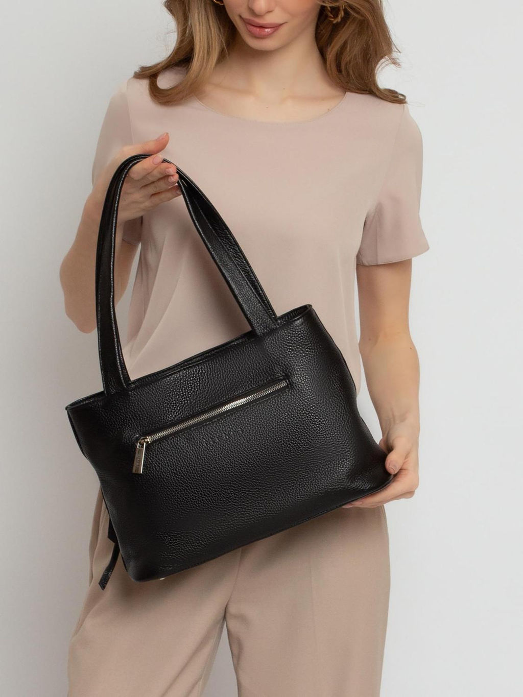 Женская кожаная сумка Richet 3000LN 456 Черный