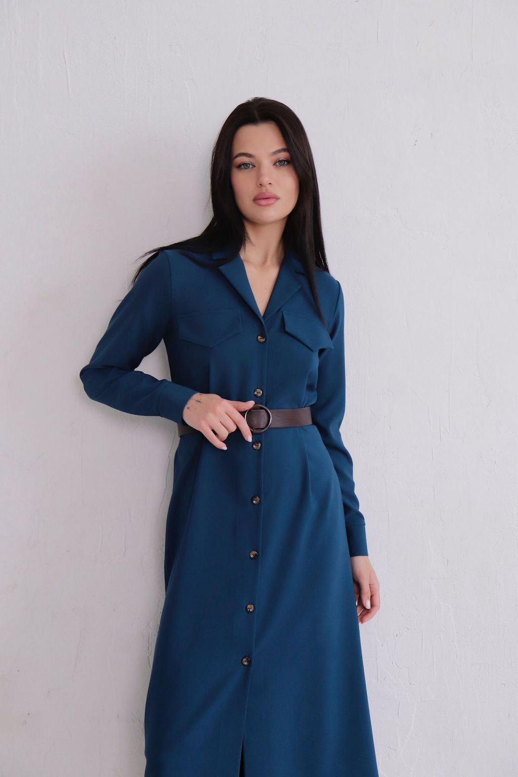 Платье-рубашка с английским воротником - Martichelli фото 366