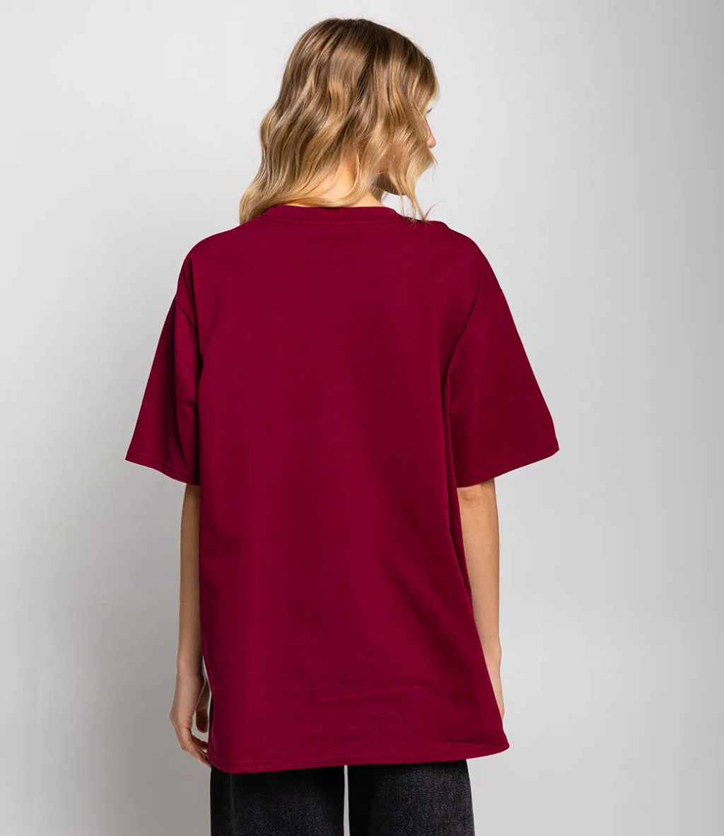 Футболка #КТ705 (4), бордовый
