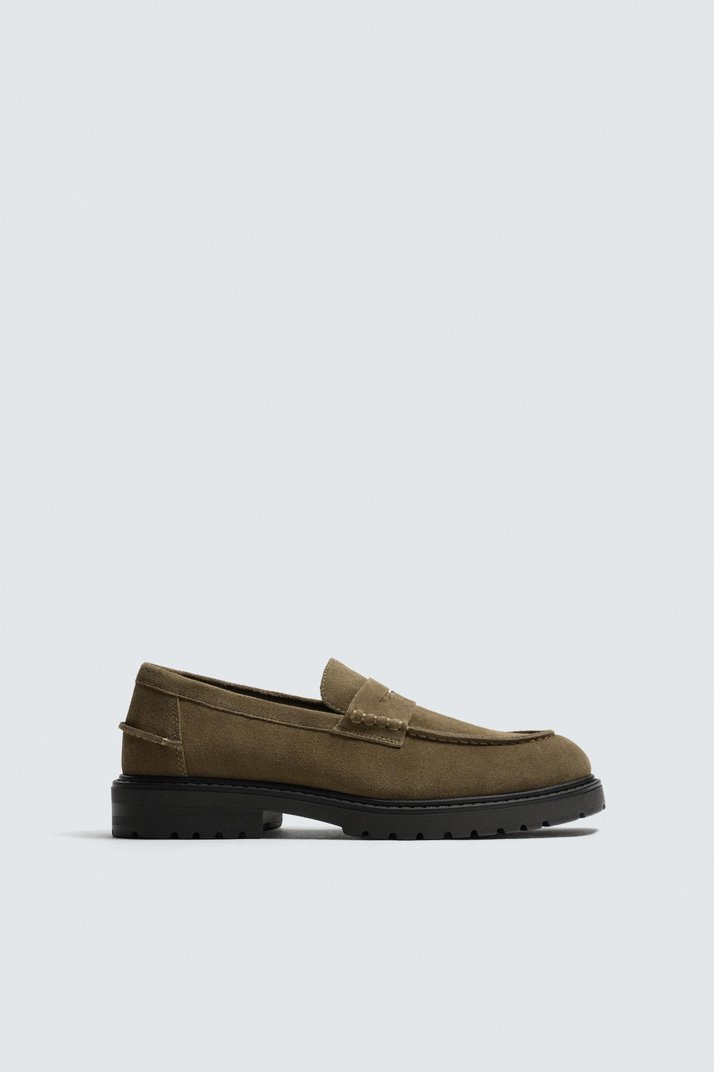 LEATHER TRACK PENNY LOAFERS - Zara фото 4