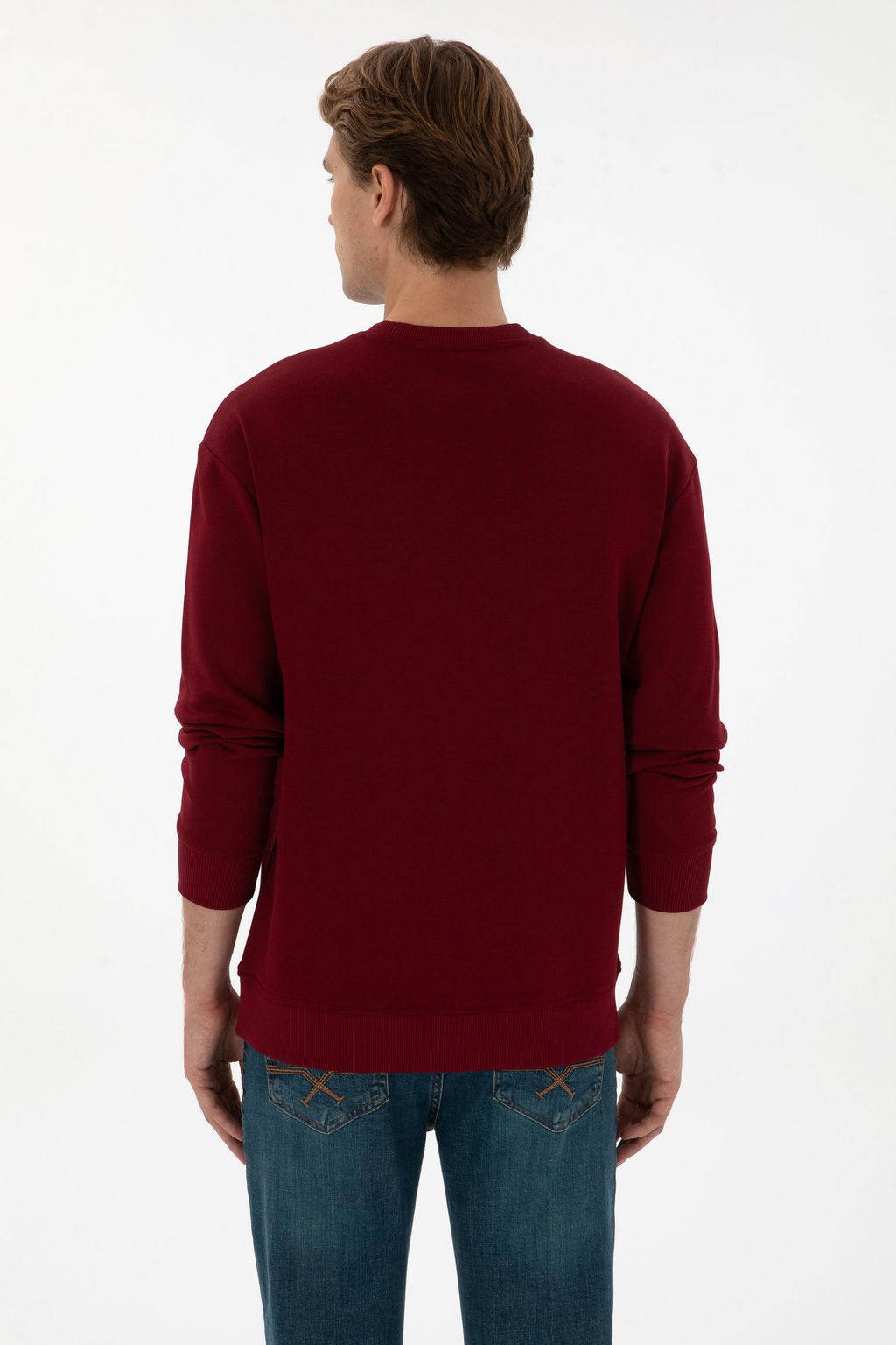 Erkek Bordo Basic Sweatshirt - U.s. polo assn фото 5
