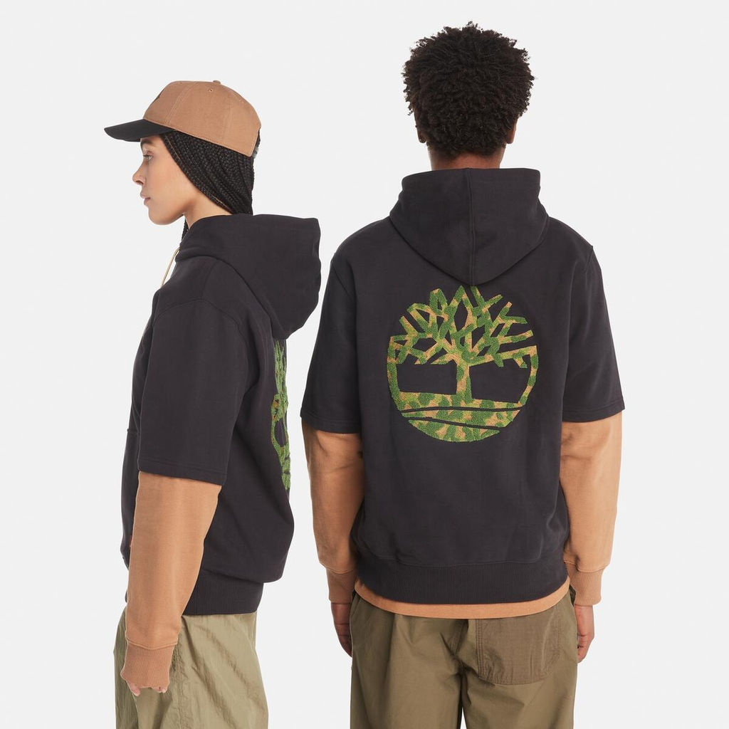 Толстовка Timberland Sweatshirt Embroidered Tree Back Hoodie Authentic fit черная фото 3