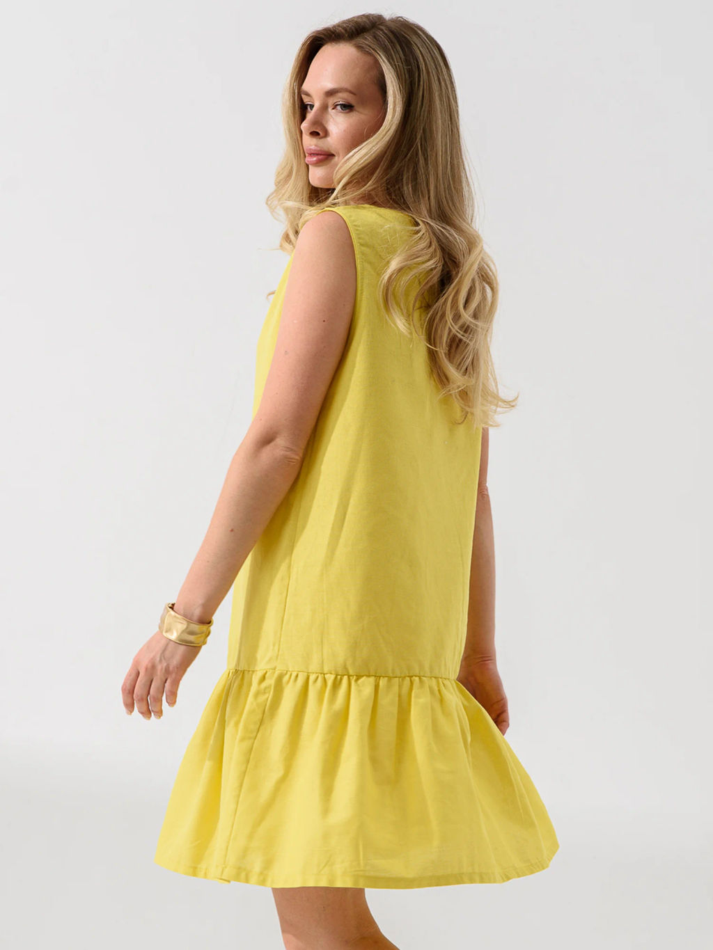 Платье Колокольчик хлопок со льном - Оптима фото 4