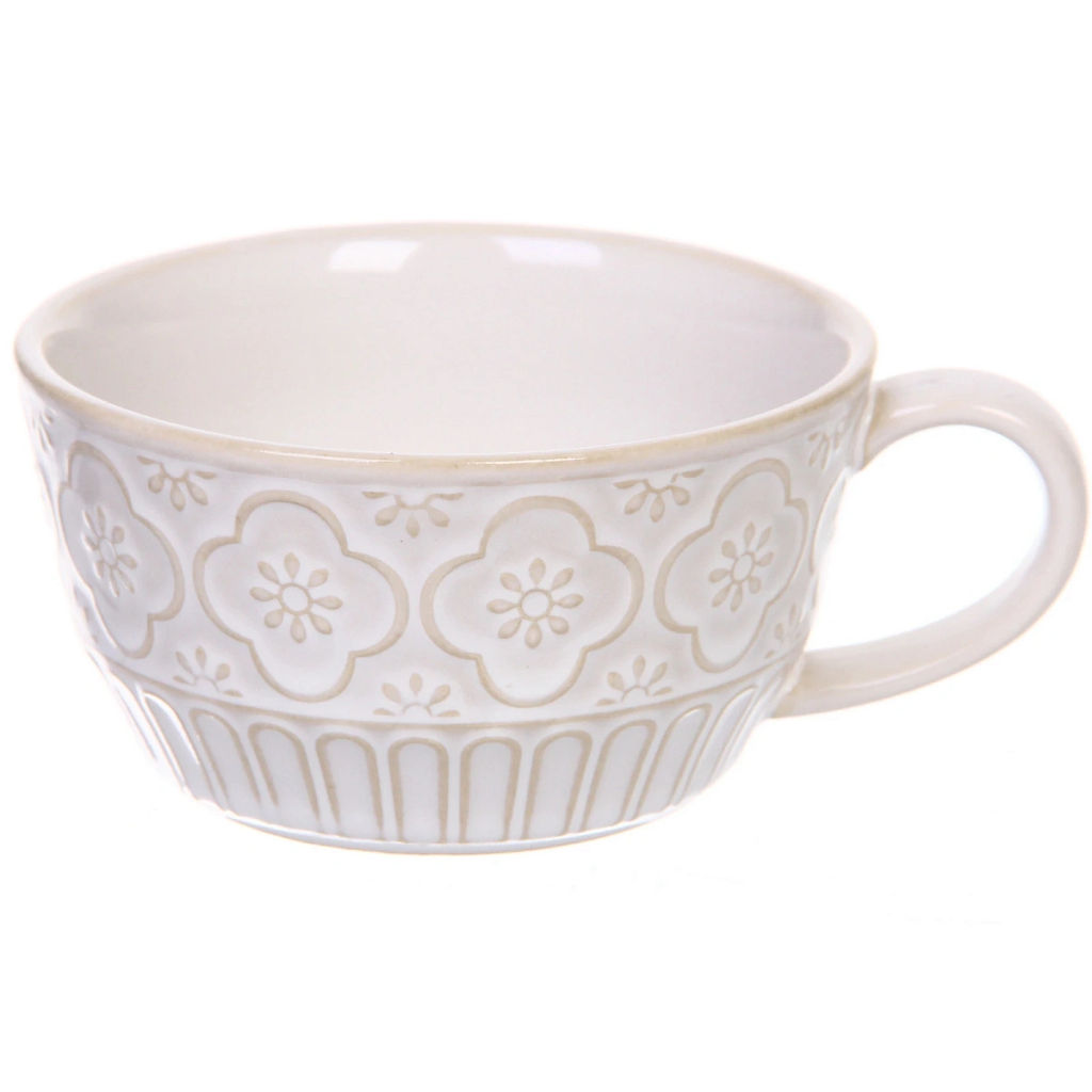 Чайная пара "Верона" (кружка 230мл, блюдце) цветы