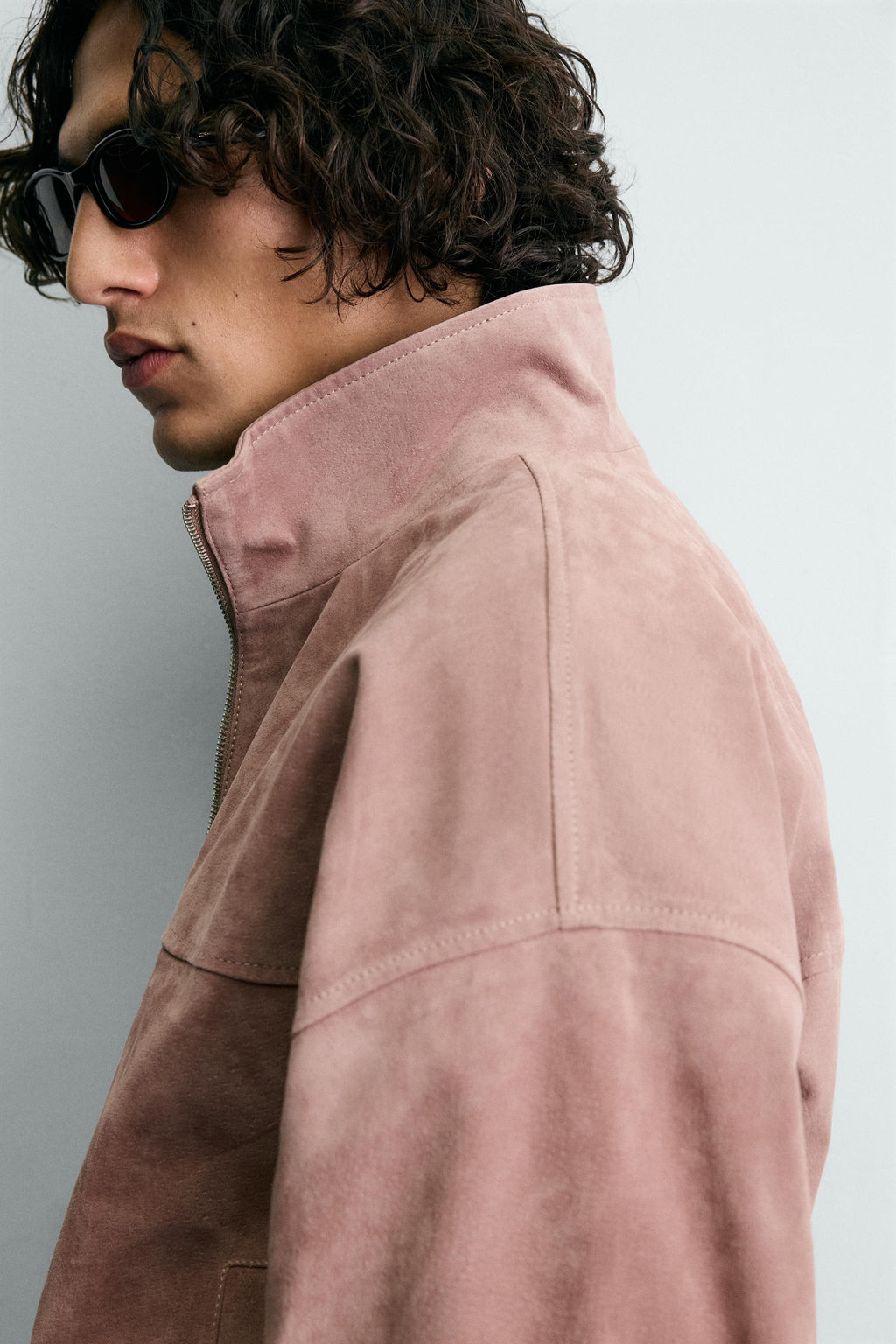 CROPPED FIT LEATHER SPLIT SUEDE JACKET - Zara фото 7