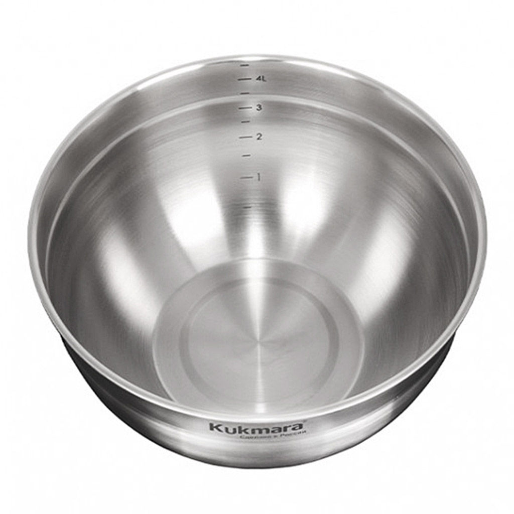 Миска из нержавеющей стали Safia 4,9л, д24см, h13,1см, s0,5мм, глубокая, мерная шкала, нержавейка AISI 304 (18/10) (Россия) - Домашняя мода фото 2
